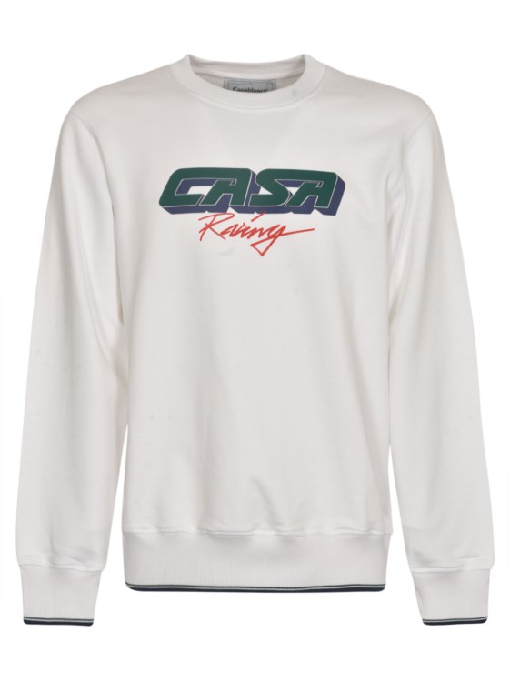 Shop Casablanca Crewneck Sweatshirt In White