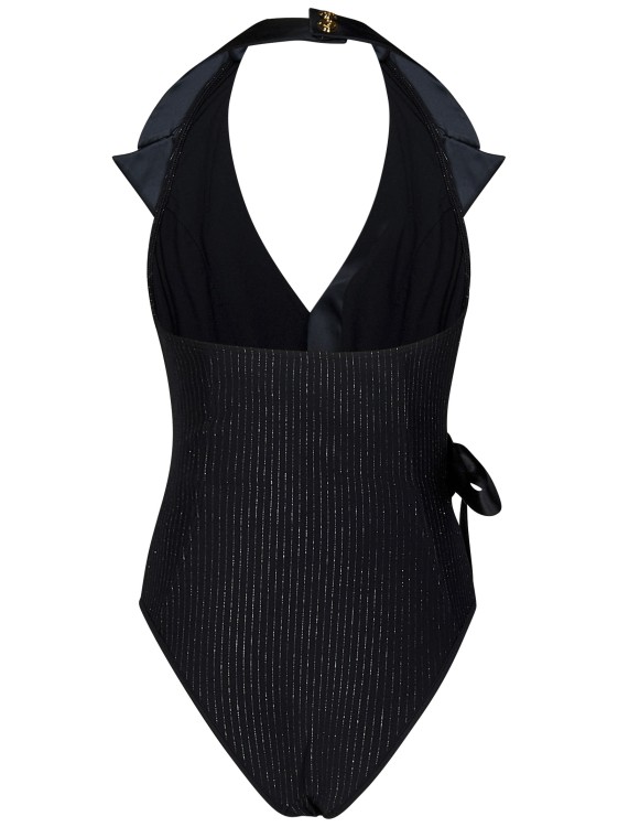 Shop Balmain One-piece Black Lycra Swimsuit