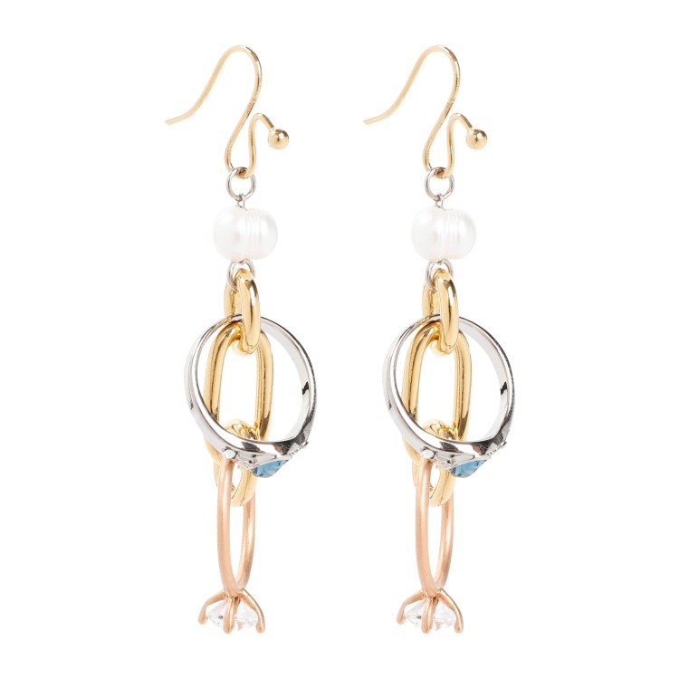 Shop Marni Deep Gold Metal Earrings