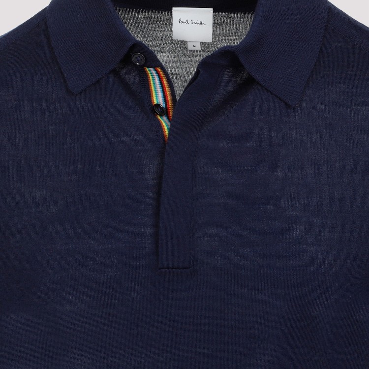 Shop Paul Smith Navy Merino Wool Sweater In Blue