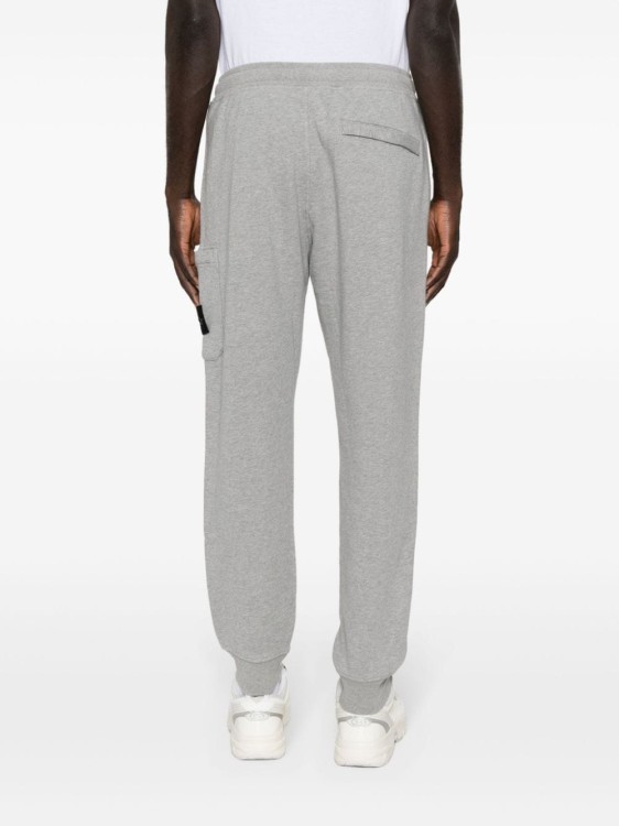 Shop Stone Island Copy Of Compass-patch Cotton Track Pants In Grey