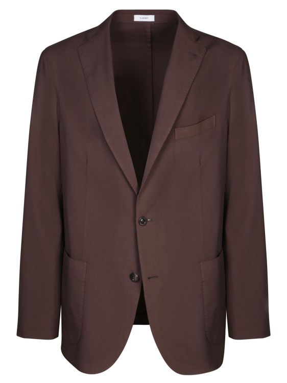Shop Boglioli Brown Cotton Suit