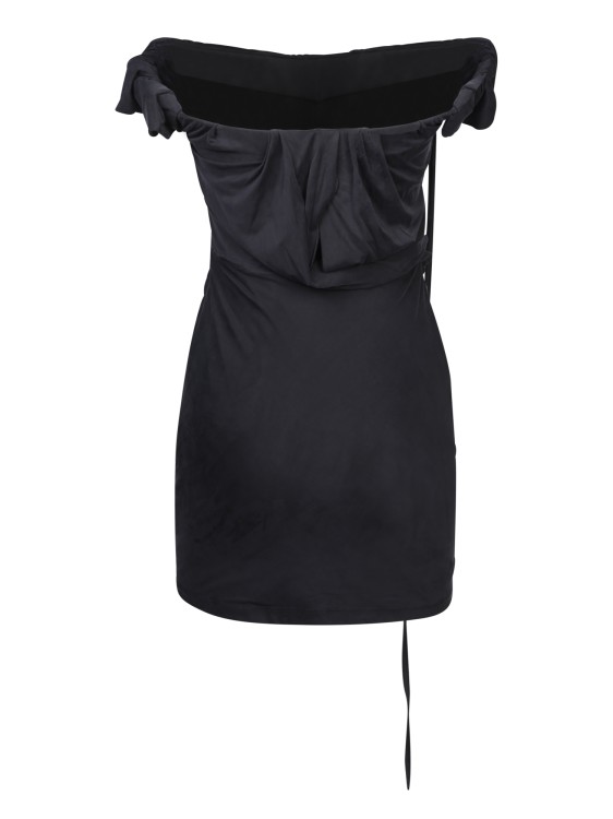 Shop Jacquemus Asymmetric Draped Mini Dress In Black