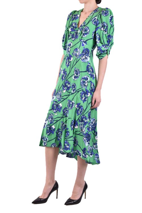 Diane Von Furstenberg Multicolor Viscose Dress In Green