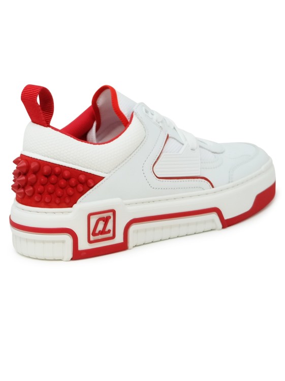 Shop Christian Louboutin White/loubi Leather Astroloubi Sneakers