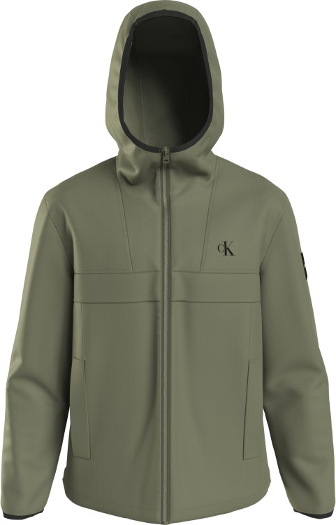 Shop Calvin Klein Green Hooded Jacket