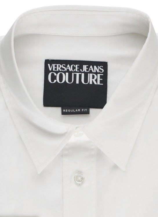 Shop Versace Jeans Couture Logoed Shirt In White