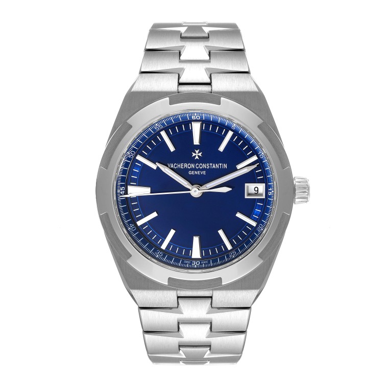 Vacheron Constantin Overseas Blue Dial Steel Mens Watch 4500v Box Card In Not Applicable