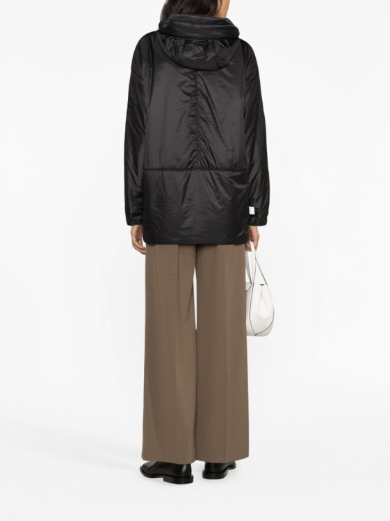 Shop Max Mara Drawstring-hooded Jacket In Black