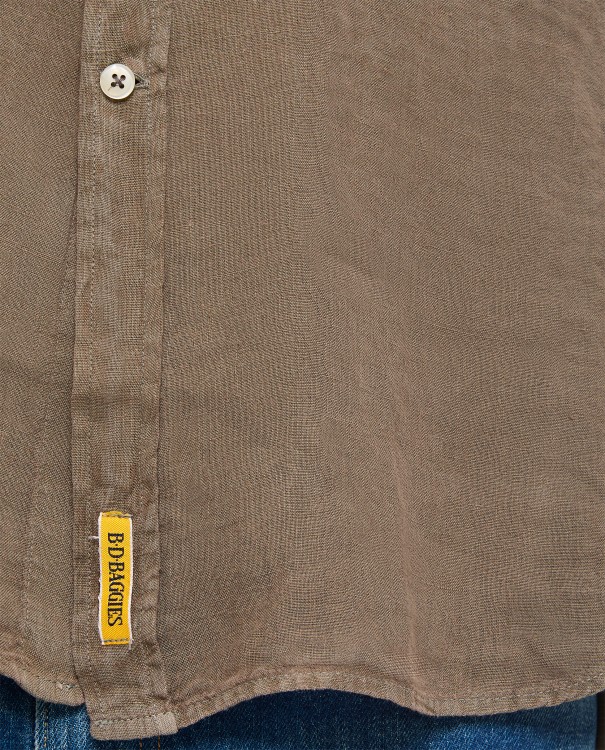 Shop B.d.baggies Linen Shirt In Brown