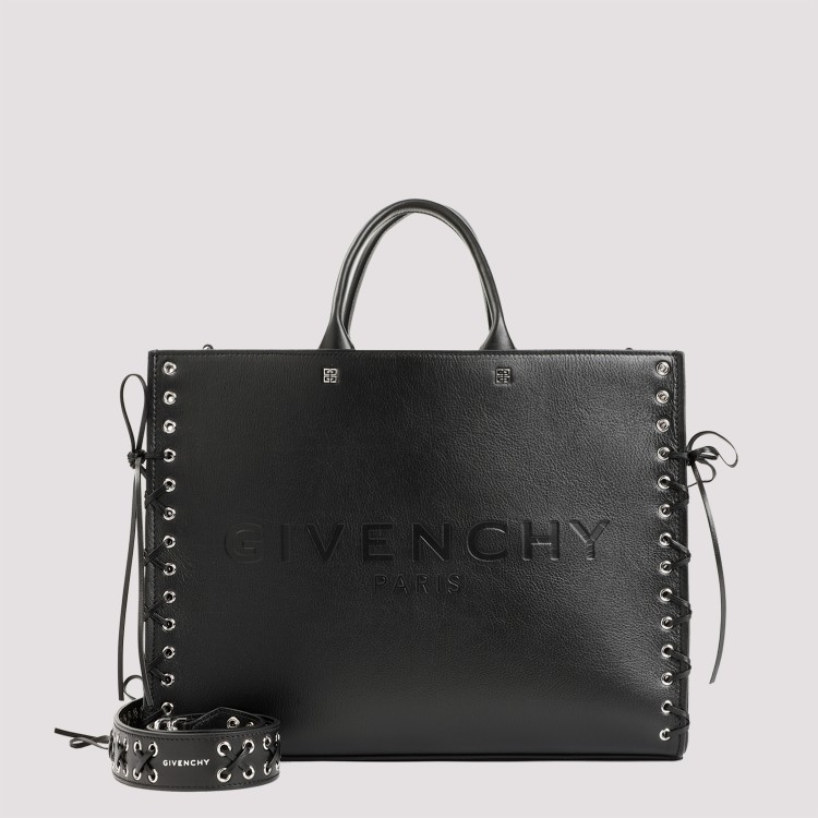 Shop Givenchy Medium Black Calf Leather Tote Bag