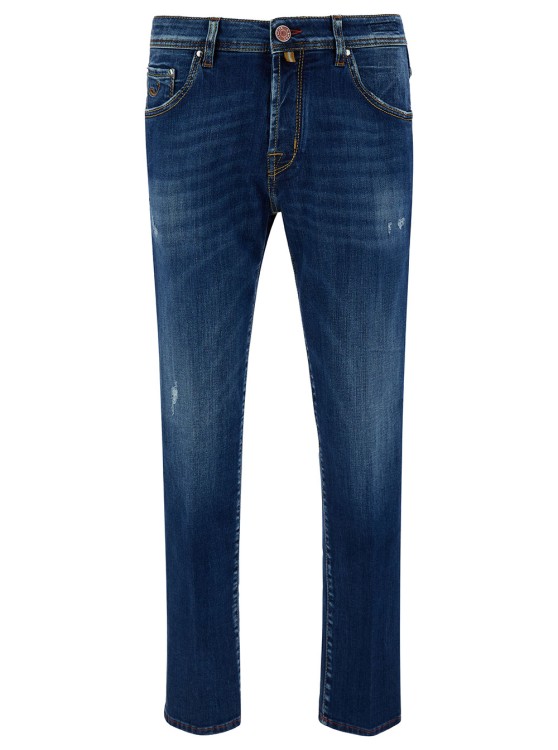 Jacob Cohen Blue Slim Jeans In In Cotton Blend In Black