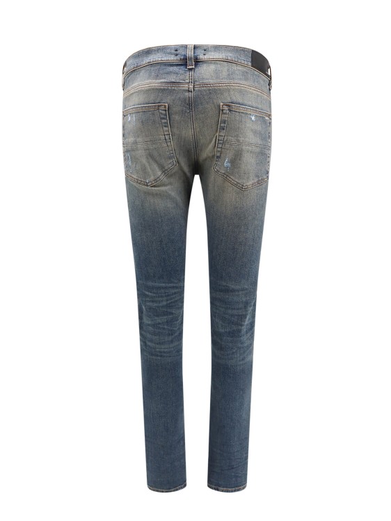 Shop Amiri Skinny Jeans With Destroyed Effect In Blue