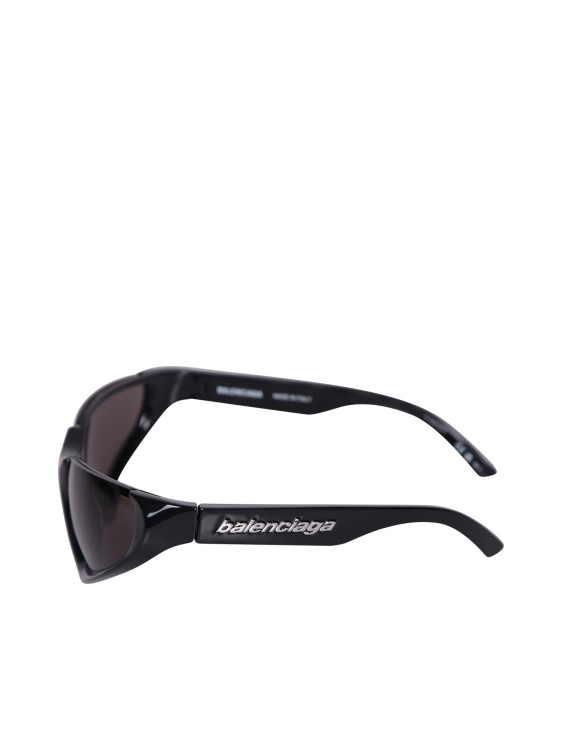 Shop Balenciaga Black Acrylic Sunglasses