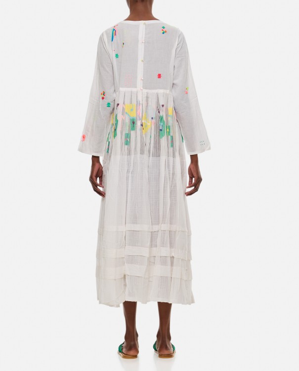 Shop Injiri Cotton Midi Dress In White