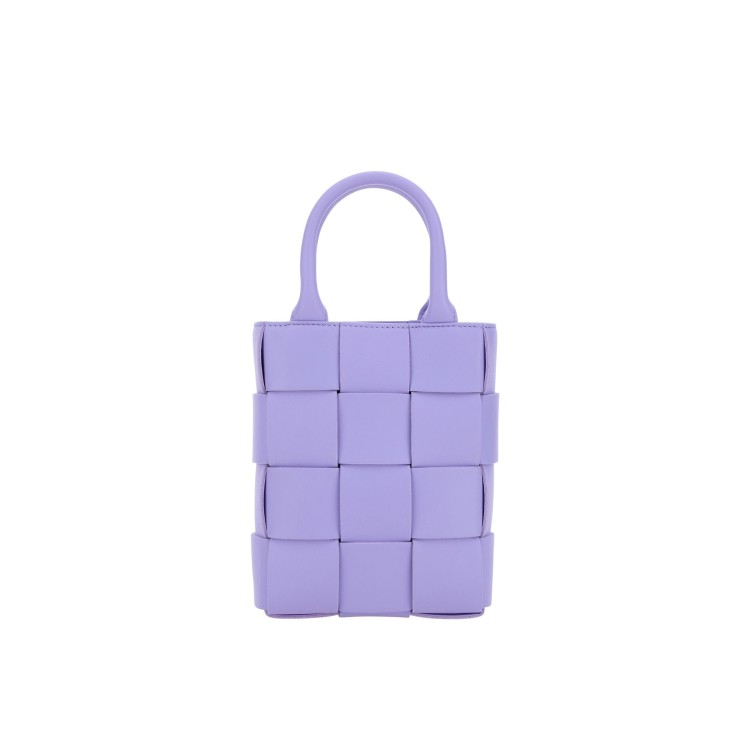 Shop Bottega Veneta Cassette Mini Handbag In Purple