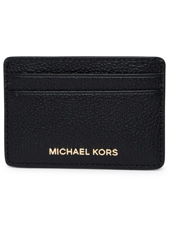 Michael Michael Kors Black Leather Jet Set Card Holder