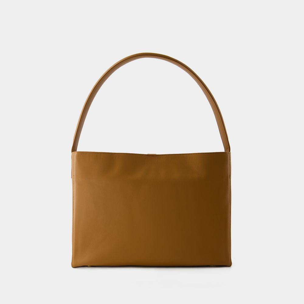 Ines De La Fressange Leonore L Shoulder Bag - Leather - Camel In Brown