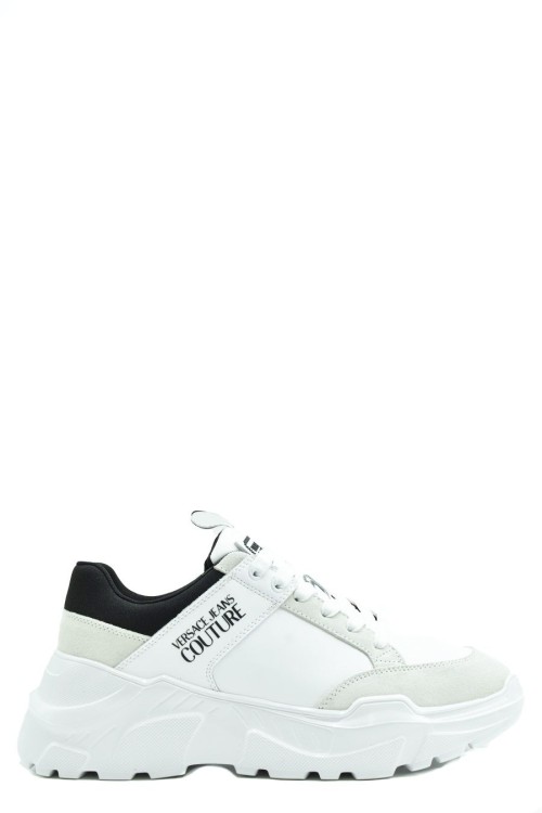 Versace Jeans Couture White Lace-up Sneakers