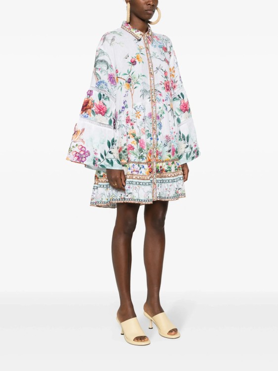 Shop Camilla Plumes And Parterres-print Multicolor Mini Dress