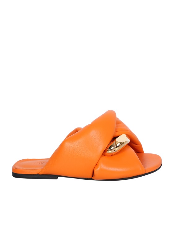 JW ANDERSON CHAIN TWIST ORANGE MULES