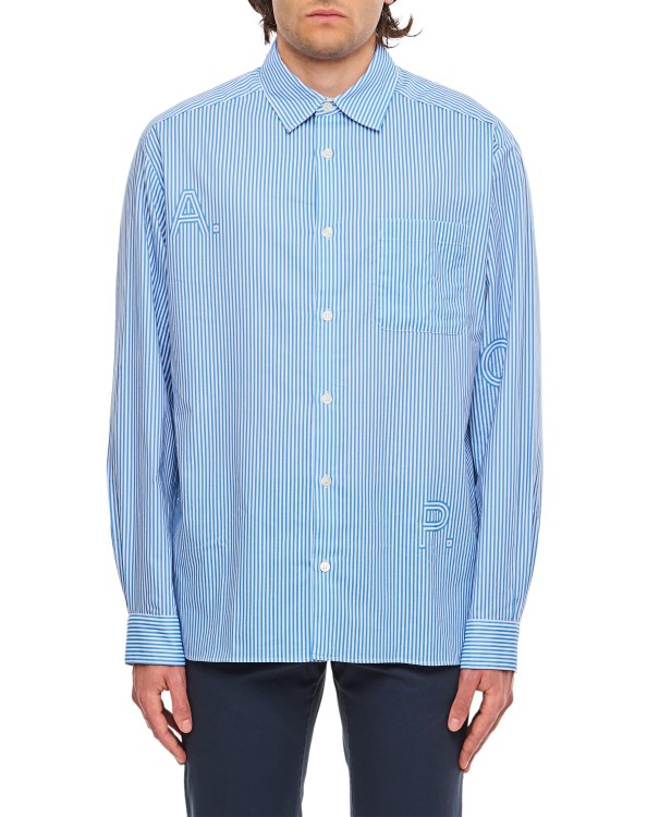 Shop Apc Malo Cotton Shirt In Blue