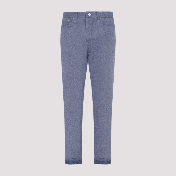 Shop Dior Blue Cotton Jeans