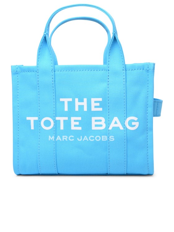 Shop Marc Jacobs (the) Small 'tote' Turquoise Cotton Bag In Blue
