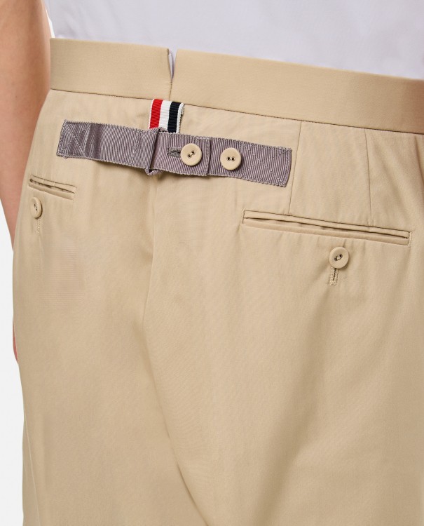 Shop Thom Browne Backstrap Trousers In Neutrals