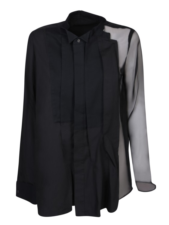 Sacai Cotton-blend Shirt In Black