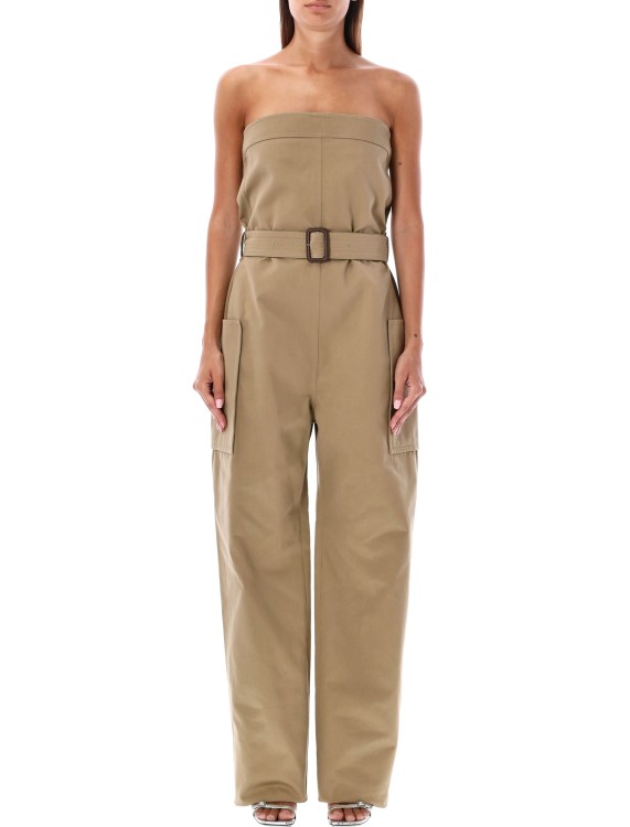 Shop Saint Laurent Newness Jumpsuit In Brown