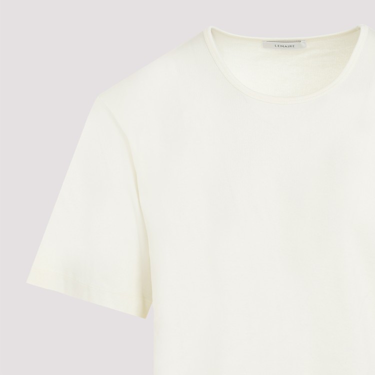 Shop Lemaire Lemon Glaze Rib U Neck T-shirt In White