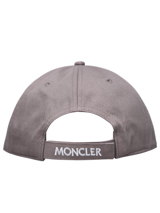 Shop Moncler Beige Cotton Hat In Grey