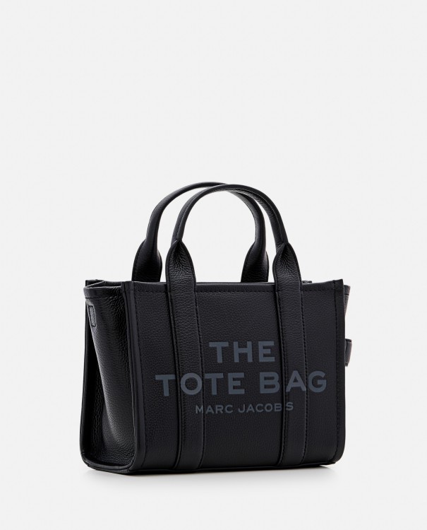 Shop Marc Jacobs Small Leather Tote Bag In Black