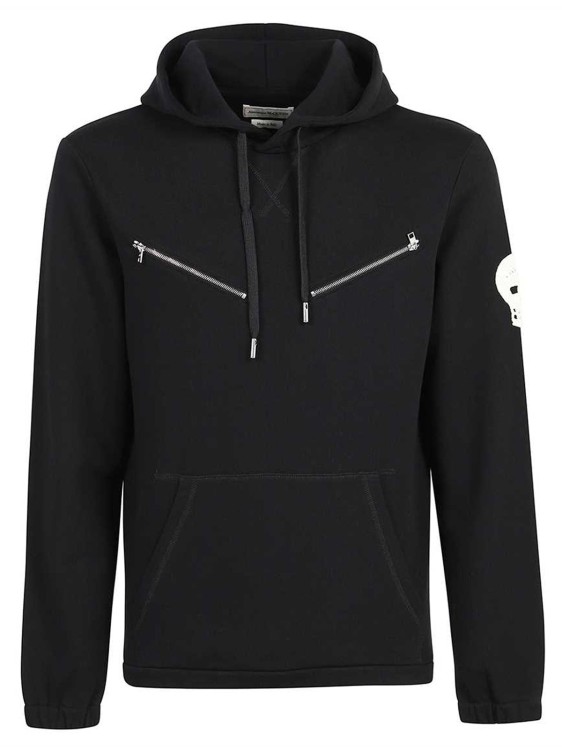 Shop Alexander Mcqueen Cotton Hooded Sweatshirt In Black