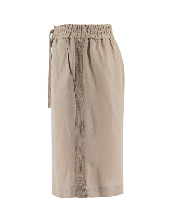 Shop Le Tricot Perugia Linen Skirt In Neutrals
