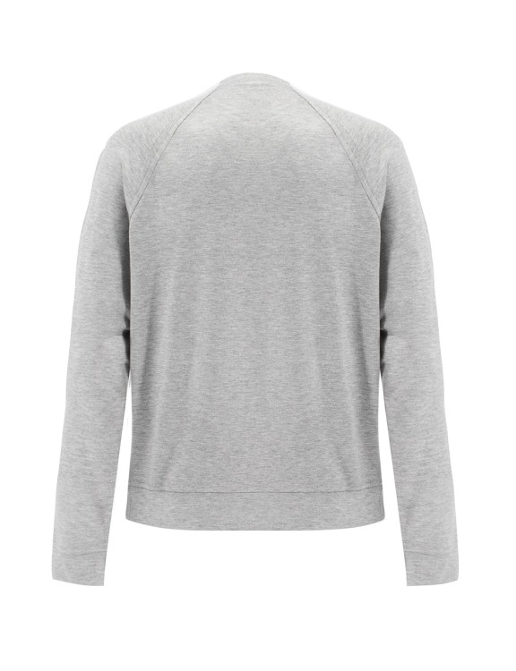 Shop Kiton Grey Stretch Viscose Sweatshirt In White