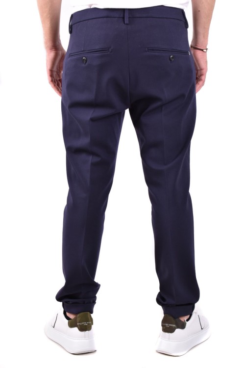 Dondup Blue Viscose Blend Trousers In Blue