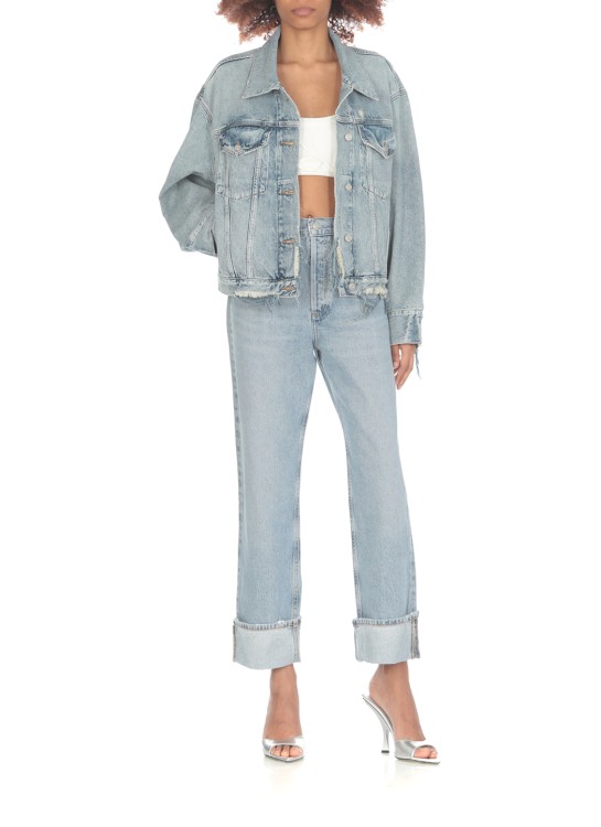 Shop Agolde Fran Low Jeans In White