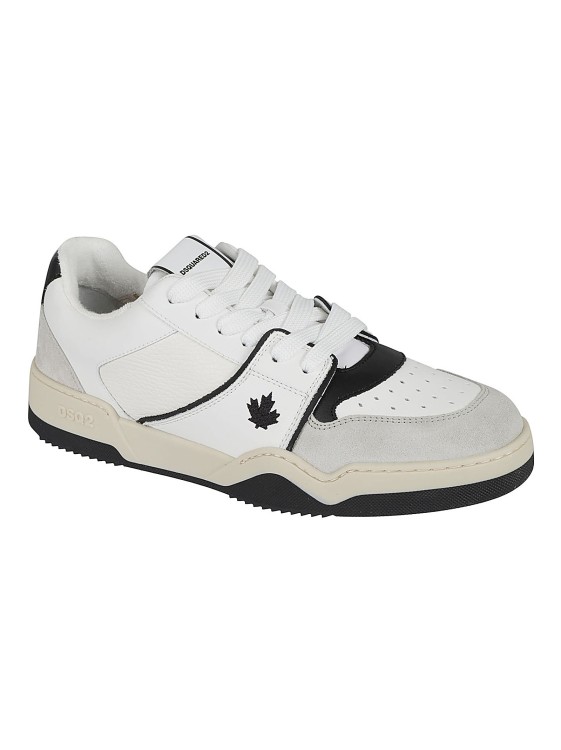 Dsquared2 White Leather Panelled Sneakers