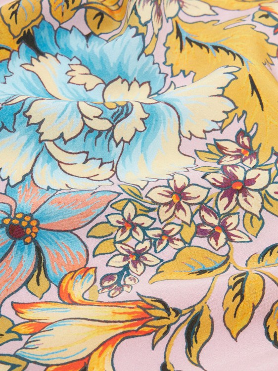 Shop Etro Silk Shirt With Floral Print In Neutrals