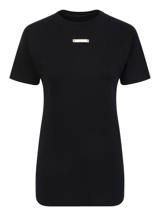 Maison Margiela Logo Patch T-shirt Made Of Cotton In Black