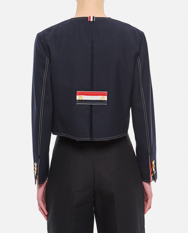 Thom Browne Women's Box Pleat Wool Cardigan Jacket In Black