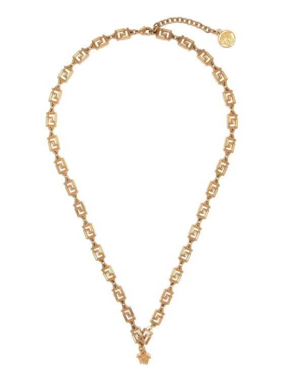 Shop Versace Golden Greek Medusa Necklace