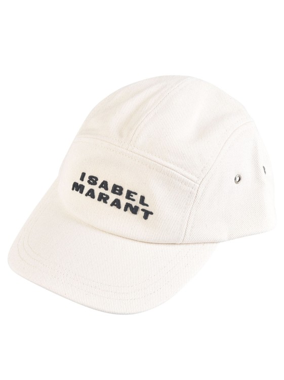 Isabel Marant Logo-embroidered Cotton Cap In Neutrals