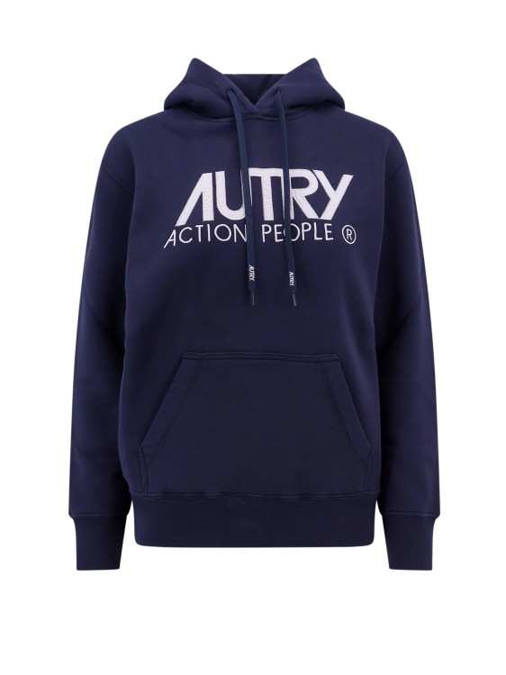 Shop Autry Cotton Sweatshirt With Embroidered Logo In Black