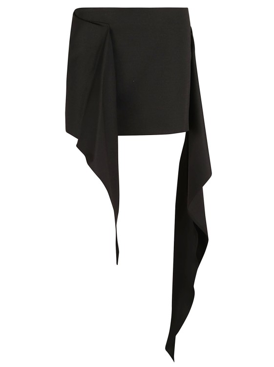 Shop Attico Riley Asymmetric Miniskirt In Black