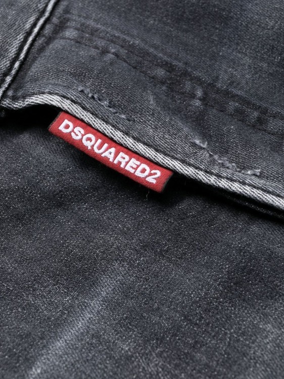 Shop Dsquared2 Faded Skinny-fit Denim Jeans In Grey