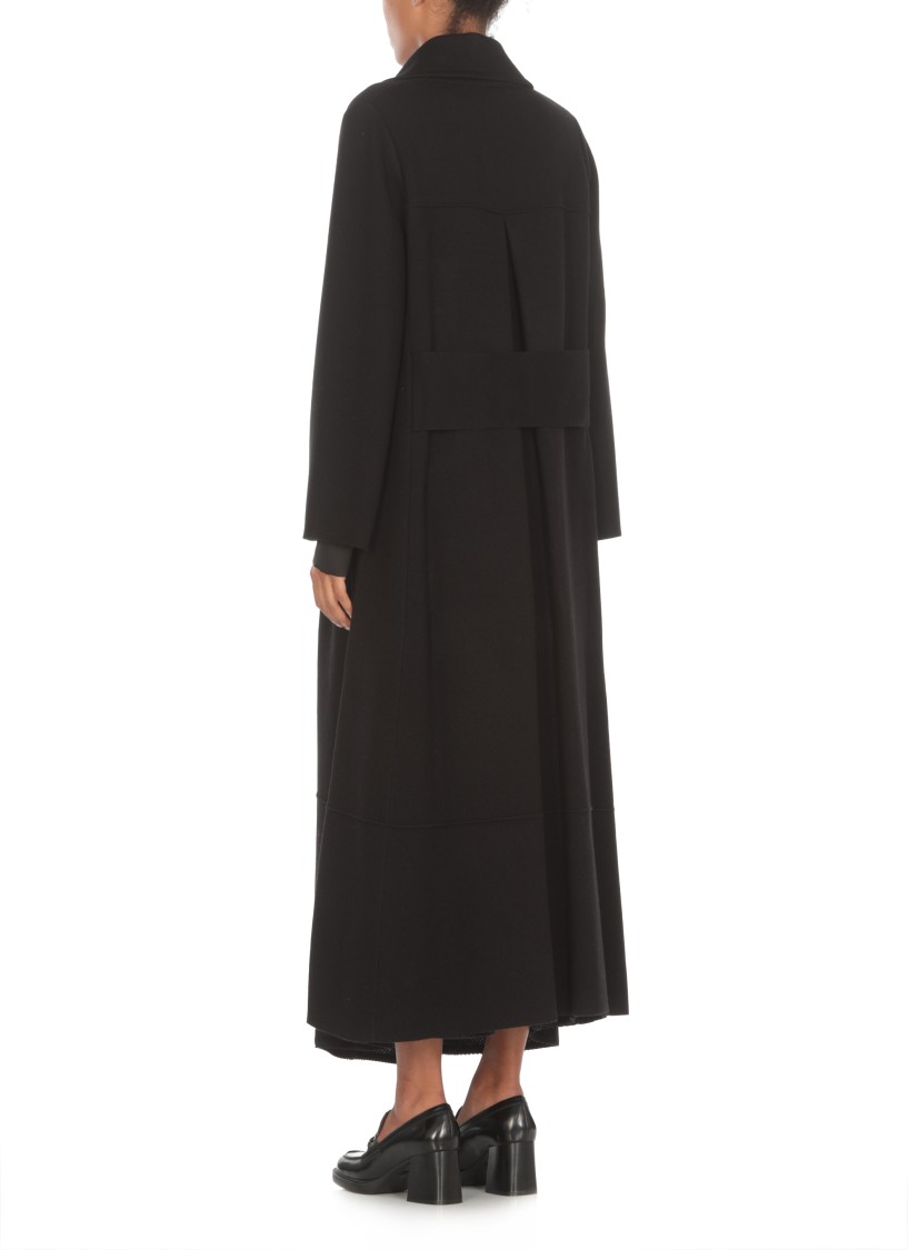 Shop D Exterior D. Exterior Virgin Wool Coat In Black