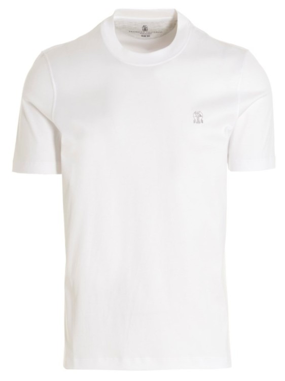 BRUNELLO CUCINELLI WHITE CREWNECK T-SHIRT,af2fad86-e84d-ba92-bd11-83d000d996ff